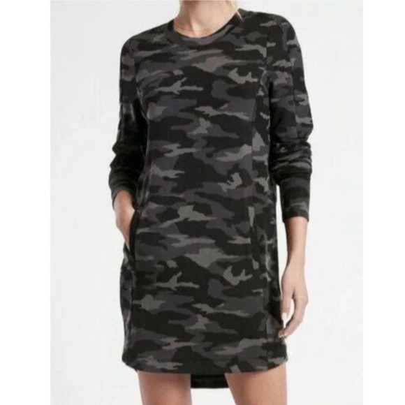 Athleta Dresses & Skirts - Athleta Camo Lux Balance Dress Black Womens Large Tall